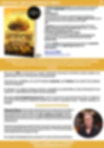 Press release poster for Artificial Wisdom with book cover, review quotes, release date, synopsis, and author photo on a white and gold layout.