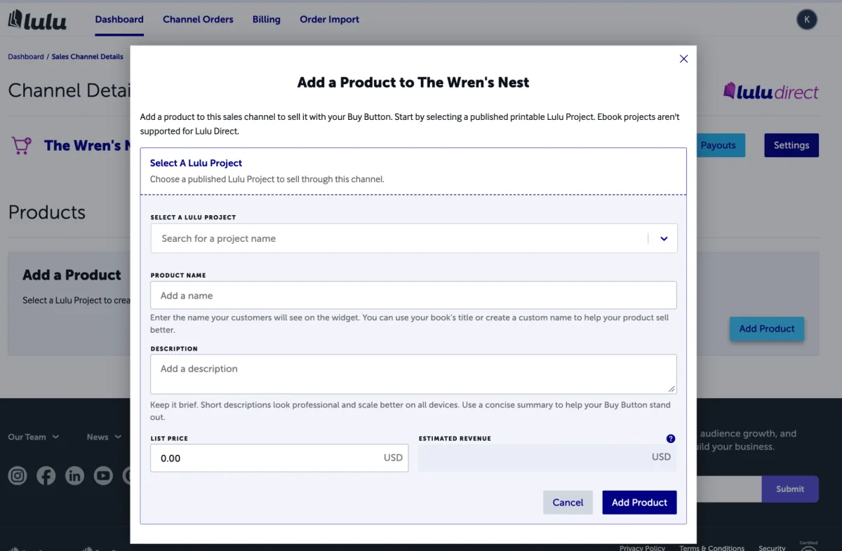 Lulu Direct Dashboard Walkthrough
